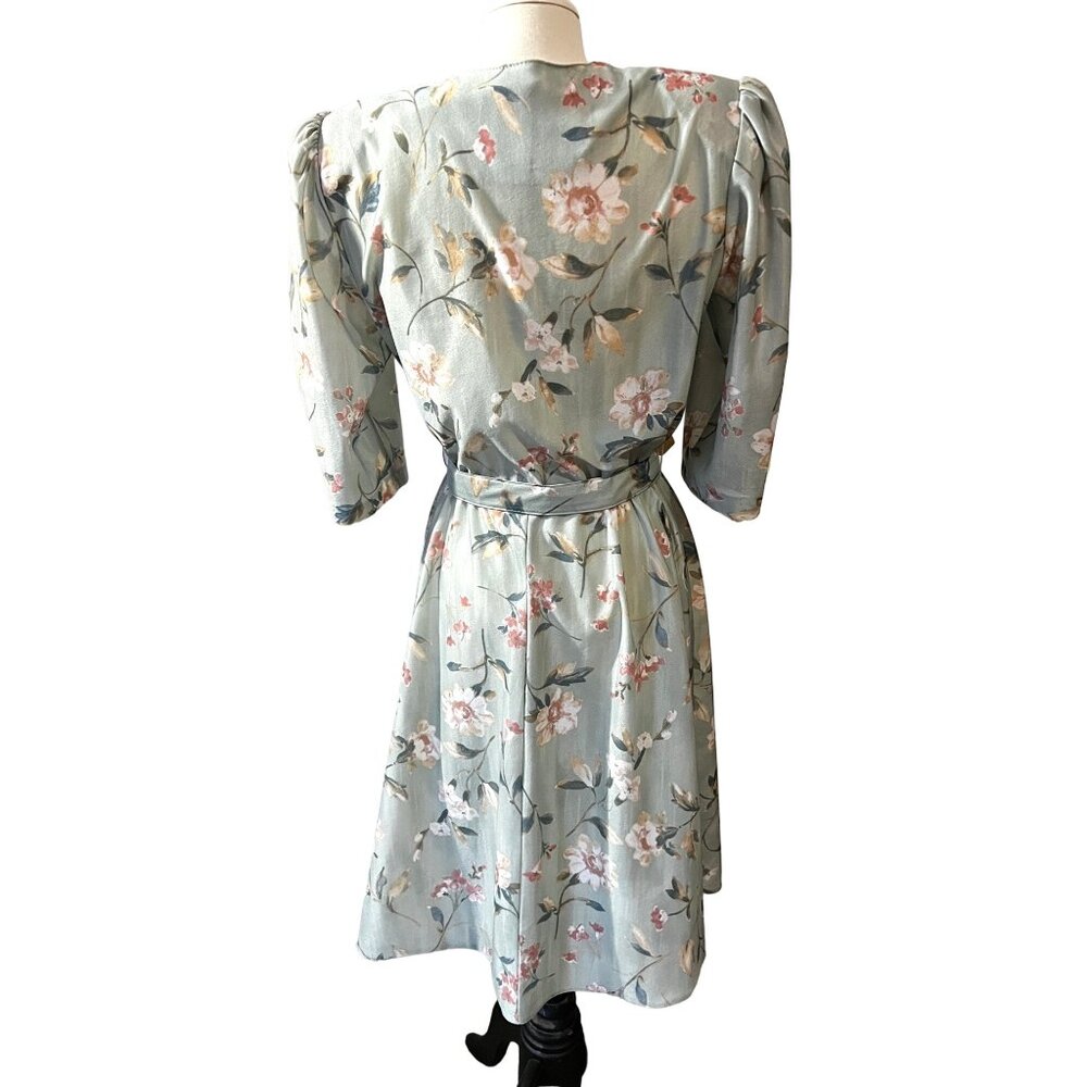 Vintage Cottage Core Floral Seventies Midi Dress Sz 12 Petite by California Look - Picture 2 of 13
